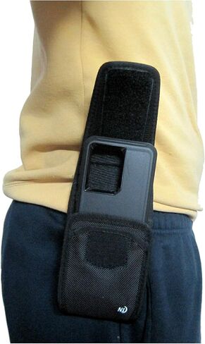 Nite Ize Nylon Cargo Cell Phone Pouch for Otterbox (Commuter/Defender) Samsung Galaxy S24 S23 S22 S21 S20 Ultra/ S20 + Plus, Heavy Duty, Rugged Big Holster, Belt Clip Holder with Case On Smartphone in Saudi Arabia