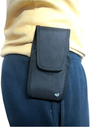 Nite Ize Nylon Cargo Cell Phone Pouch for Otterbox (Commuter/Defender) Samsung Galaxy S24 S23 S22 S21 S20 Ultra/ S20 + Plus, Heavy Duty, Rugged Big Holster, Belt Clip Holder with Case On Smartphone in Saudi Arabia