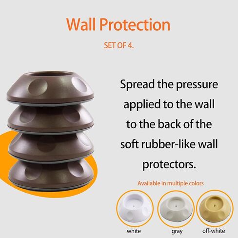 Smallest Wall Protector Protects Walls and Doors from Pet Doors and Dog Door Shafts - Pressure Mounted Fence for Stairs 4-Pack(White) in Saudi Arabia