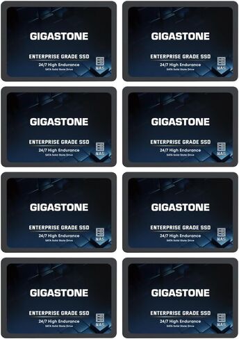 Gigastone Enterprise SSD 1TB NAS SSD Drive Cache (8-Pack) 24/7 Durable TLC High Endurance Business Server Data Center RAID Network Attached Storage 2.5" SATA Internal Solid State Hard Drives in Saudi Arabia