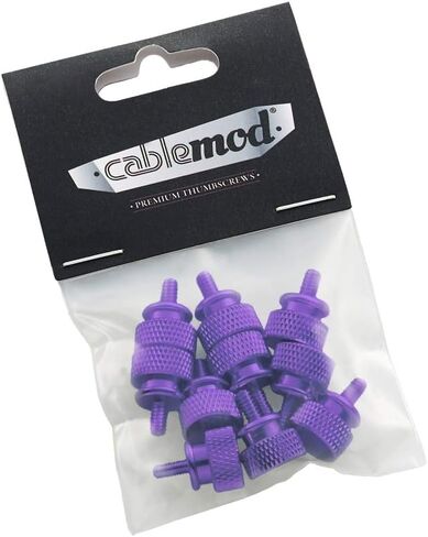 CableMod Anodized Aluminum Thumbscrews (Red, UNC 6-32, Pack of 10) in Saudi Arabia