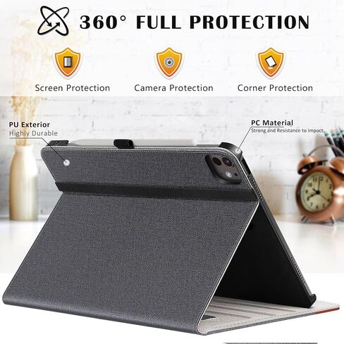 ZtotopCases for New iPad Pro 11 Inch Case 2024 5th Generation(M4), Premium PU Leather Smart Cover with Auto Wake/Sleep,Multiple View Angles with Hand Strap and Pocket for iPad Pro 11 5th Gen,Navy Blue in Saudi Arabia