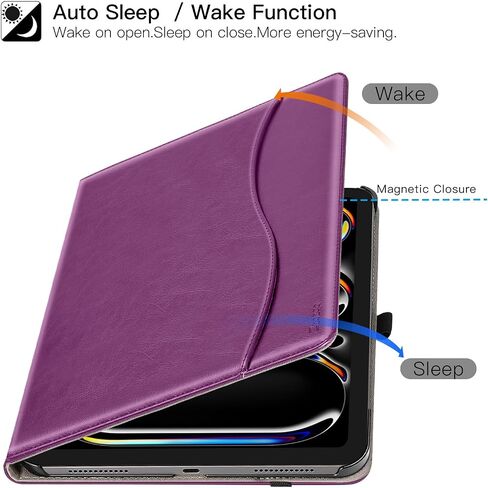 ZtotopCases for New iPad Pro 11 Inch Case 2024 5th Generation(M4), Premium PU Leather Smart Cover with Auto Wake/Sleep,Multiple View Angles with Hand Strap and Pocket for iPad Pro 11 5th Gen,Navy Blue in Saudi Arabia