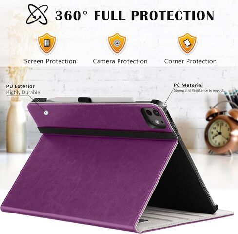 ZtotopCases for New iPad Pro 11 Inch Case 2024 5th Generation(M4), Premium PU Leather Smart Cover with Auto Wake/Sleep,Multiple View Angles with Hand Strap and Pocket for iPad Pro 11 5th Gen,Navy Blue in Saudi Arabia