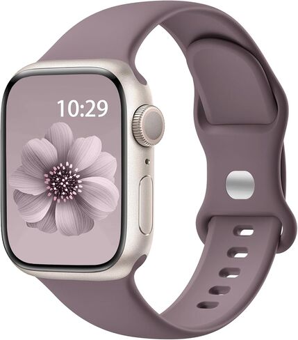 Sport Band Compatible with Apple Watch Band 38mm 40mm 41mm 42mm 44mm 45mm 49mm for Women Men, Soft Silicone Waterproof Replacement Strap for iWatch Bands Series 9 8 7 6 5 4 3 2 1 SE Ultra/Ultra 2 in Kuwait