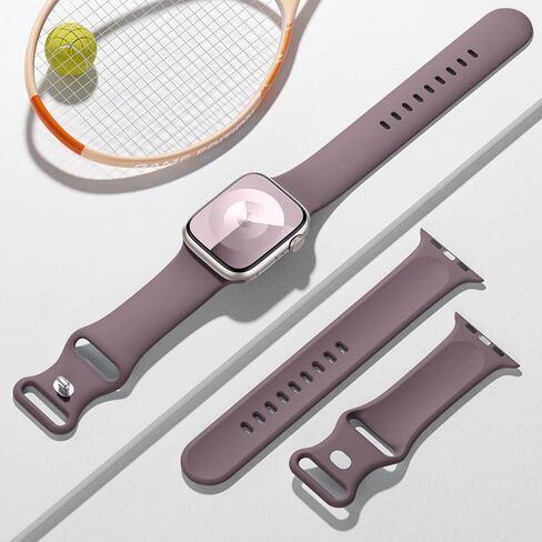 Sport Band Compatible with Apple Watch Band 38mm 40mm 41mm 42mm 44mm 45mm 49mm for Women Men, Soft Silicone Waterproof Replacement Strap for iWatch Bands Series 9 8 7 6 5 4 3 2 1 SE Ultra/Ultra 2 in Kuwait