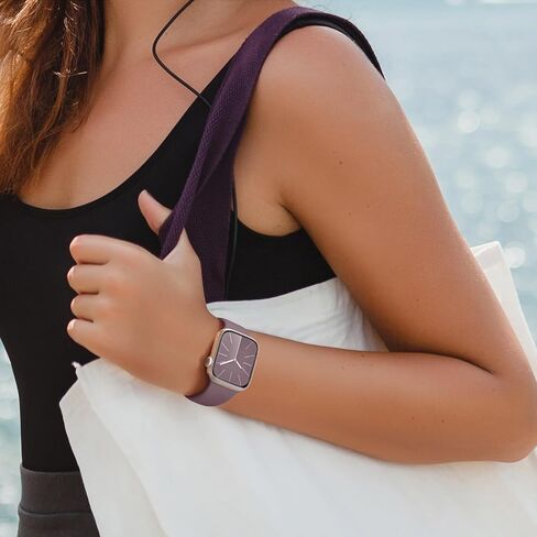 Sport Band Compatible with Apple Watch Band 38mm 40mm 41mm 42mm 44mm 45mm 49mm for Women Men, Soft Silicone Waterproof Replacement Strap for iWatch Bands Series 9 8 7 6 5 4 3 2 1 SE Ultra/Ultra 2 in Kuwait
