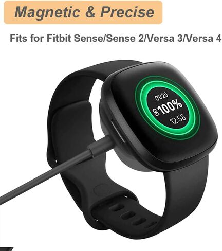 شاحن لـ Fitbit Sense/Sense 2/Versa 3/Versa 4، كابل شحن USB بديل لـ Versa 4/Versa 3/Sense 2/Sense (3.3 قدم/1 متر) (1) in Saudi Arabia