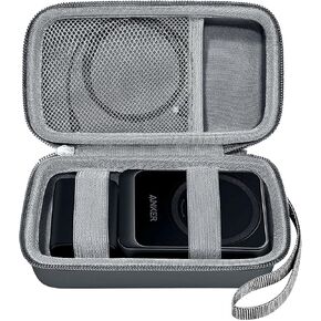 Case for Anker MagGo 3-in-1 Charging Station Qi2 Certified 15W MagSafe, Foldable Magnetic Wireless Stand Holder for Apple Watch USB-C Charger Cable, Portable Travel Storage Bag for Essentials, Black