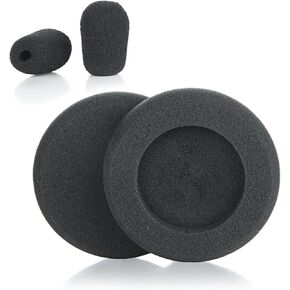 Headphone Earpads Replacement Foam Cushions with Ear Mic Compatible with VXi BlueParrott B250-XT B250-XTS Headset Accessories