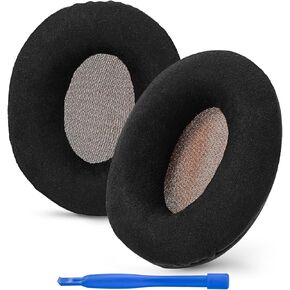 Linkidea Ear Pads for Sennheiser Momentum On-Ear, Momentum 2.0 On-Ear, HD1 On-Ear Headphones Replacement Ear Cushions, Ear Covers, Headset Earpads (Velour/Black)