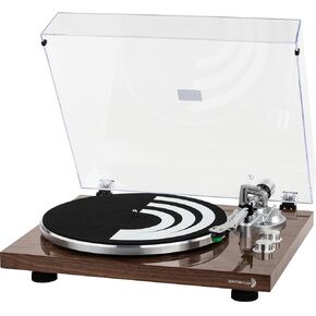 Dayton Audio TT-1BTW Belt Drive Turntable with USB, Bluetooth,AT-VM95E Cartridge (Wood)