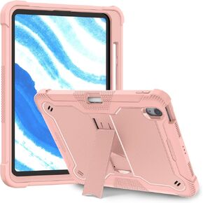 for iPad Air 11 Inch Case M2 2024,iPad Air 6th Gen Case,iPad Air 5th(2022)/4th(2020) Gen Case with Pencil Holder & Kickstand,Heavy Duty Shockproof Rugged Protective Tablet Cover,Green/Gray