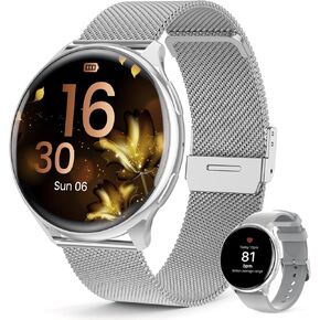 2024 Smart Watch for Women's with Phone Function 1.39 Inch HD Touchscreen Watch with /SpO2/Menstrual Cycle/Sleep Monitor/IP68 Waterproof/Pedometer/Fitness/for iOS Android (BlackGold)