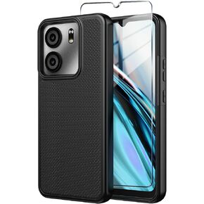 for BLU View 5 Phone Case with Tempered Glass Screen Protector,Dual Layer Heavy Duty Shockproof Protection Phone Case Cover for BLU View 5 (Green)