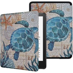 Case for All-New 6" Kindle (11th Generation, 2022 Release), Premium Lightweight PU Leather Book Cover with Auto Wake/Sleep for for 6“ E-Reader, Baseball in Glove