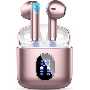 Wireless Earbuds Bluetooth 5.3 Earbuds Hi-Fi Stereo, 2024 Ear Buds with 4 ENC Mics, 3g Mini Bluetooth Headphones in Ear, 30H USB-C LED Charging Case, IP7 Waterproof Wireless Earphones for Android iOS