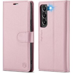 for Samsung Galaxy S22 Plus/S22+ Wallet Case with RFID Blocking Credit Card Holder, PU Leather Folio Flip Kickstand Protective Shockproof Cover Women Men for Samsung S22 Plus Phone case(Black)
