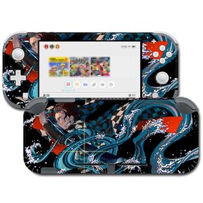 GilGames Vinyl Skin Cover Decals for Nintendo Switch Lite, Anime Full Set Protector Wrap Protective Faceplate Stickers Console
