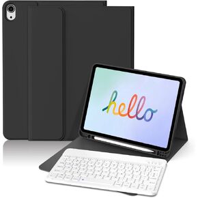 KENKE Keyboard Case for iPad Air 6th Generation 11 Inch 2024 / iPad Air 5th Gen 2022/Air 4th Gen 2020 10.9 Inch with Pencil Holder, Detachable Wireless Bluetooth Keyboard Case for iPad Air, Black