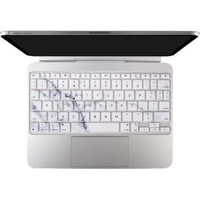 IMMOENUC Keyboard Cover Skin for 2024 iPad Pro M4 (A2925/A2926) Magic Keyboard (US version) 13 inch Coloured Keyboard Protector Membrane Thin silicone waterproof material（Earth Black）