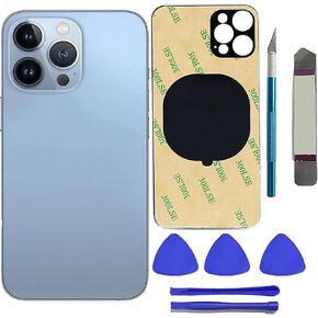 13 Pro Back Glass Replacement for iPhone 13 Pro Rear Back Glass,Compatible with iPhone 13 Pro Rear Glass Kit with Pre-Installed Adhesive and Tools(Silver)