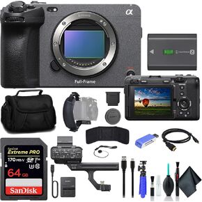 Sony FX3 Full-Frame Cinema Camera ILME-FX3, 64GB Memory Card, Bag, Card Reader, Flex Tripod, Hand Strap, Memory Card Wallet, Cap Keeper, Cleaning Kit