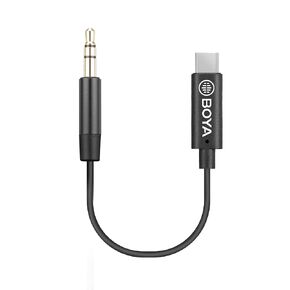 BOYA by-K4 USB-C to 3.5mm (TRS) Adapter(2.4 inch),AUX to USB C Microphone/Headphone Adapter Jack Converter, Compatible with TRS Microphone/Headphone/USB-C Android Phone/Laptop