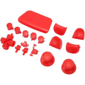 16Pcs Game Controller Replacement Buttons, Thumbsticks Joystick for PS5 Gamepad, Replacement Thumbstick Buttons for PS5 Controller (White)