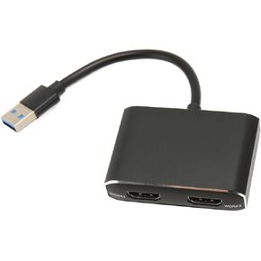 Zopsc USB 3.0 to Dual HDMI Adapter, 1080P USB to HDMI Adapter for Dual Monitors for Expanding Dual Monitors for PCs or Laptops.