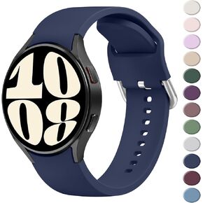 AK for Samsung Galaxy Watch 6 Band 40mm 44mm / Galaxy Watch 6 Classic Bands 43mm 47mm, 20mm Soft Silicone No Gap Sport Band Adjustable Replacement Strap for Galaxy Watch 6 Band Women Men