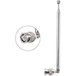 2PCS BNC Male Connector Telescopic Antenna 7 Sections VHF UHF 68.5cm/27IN Telescopic BNC Plug Antenna for CB Radio Police Scanner Ham Radio Two Way Radio Mobile Scanner Wireless Microphone