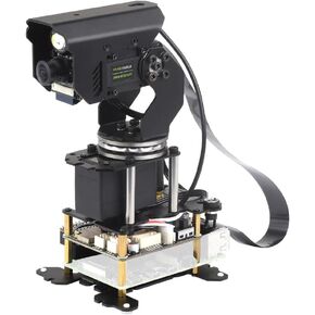 Waveshare 360° Omnidirectional High-Torque 2-Axis Expandable Pan-Tilt Camera Module, Compatible with Raspberry Pi 4B / 5, Driven by Serial Bus Servos, Based On General Driver Board for Robots