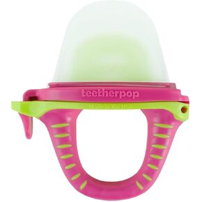 teetherpop - Fillable Freezable Baby Feeder for Breast Milk, Fine Purees, Smoothies, and More (FuchsiaPink)