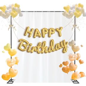 Backdrop Stand for Parties Heavy Duty Backdrop Stand 10FT x 10FT Gold Square Metal Backdrop Arch Frame for Ceremony Party Birthday Bridal Baby Shower Anniversary Arbor Balloon Decoration