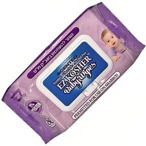 Baby Wipes, UnScented 100% Polyester, Ultra Soft & Alcohol Free, Permitted for Use on Shabbos, 80 Wipes
