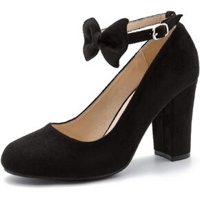 حذاء نسائي من MAIERNISI JESSI بشريط للكاحل وكعب عريض ومقدمة مغلقة ومقدمة ماري جين in Kuwait