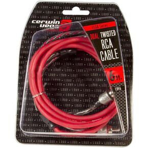 CRV6 2 Channel RCA Cable, 6ft. Dual Twisted, Dual Molded Ends