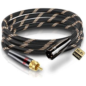 SKW BG Series Single XLR Male to RCA Male Cable 3.2ft/1M (1 Cable)