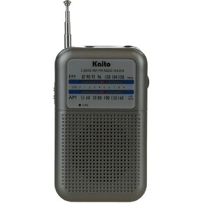 Kaito KA200S Pocket AM/FM Radio, Gray