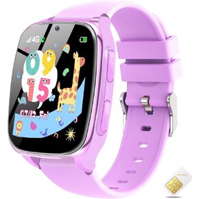 4G Kids Smart Watch – Smartwatch for Kids with Call SOS Music Camera Video Alarm Pedometer Calculator Stopwatch Educational Games, Smart Watch Phone with SIM Card for Boys Girls Ages 4-12(Dark Blue)