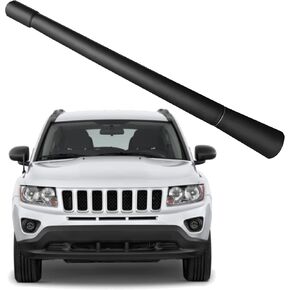 هوائي مطاطي مرن 7 بوصة بديل لسيارة Jeep Compass (2007-2017)، سارية هوائي لسيارة Jeep Compass 2007 2008 2009 2010 2011 2012 2013 2014 2015 2016 2017، أسود