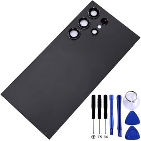 Galaxy S24 Ultra Back Cover Replacement S928U S24 Ultra 5G S928 Back Glass Door for Samsung Galaxy S24 Ultra 2024 6.8" Galaxy S24 Ultra SM-S928U S24U Rear Housing Repair Part (Titanium Black)