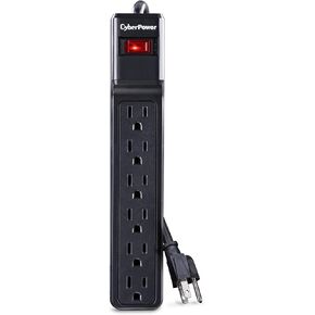 CyberPower CSB604MP6 Essential Surge Protector, 900J/125V, 6 Outlets, 4ft Power Cord, 6 Pack