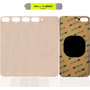 استبدال الزجاج الخلفي Cell4Less متوافق مع هاتف iPhone 8 Plus بما في ذلك فتحة كاميرا واسعة، أداة لاصقة وإزالة بدون شعار (رمادي) in Kuwait