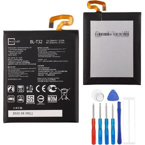 New Replacement Battery BL-T32 Compatible with LG G6 H870 H871 H872 LS993 VS998 3300mAh Li-ion Built-in Battery 3.8V + Tools
