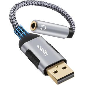 محول مقبس سماعة الرأس USB من النوع C ذكر إلى 3.5 مم TRRS أنثى، سلك كابل USB C إلى Aux Audio Dongle، مجدول من النايلون، غلاف من الألومنيوم، لسلسلة iPhone 15، iPad Pro، MacBook، Pixel، Galaxy S24