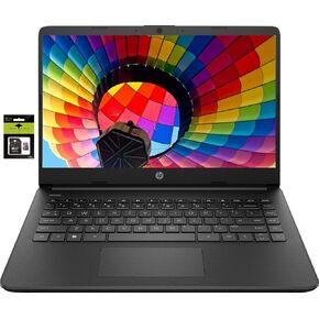 HP 14"" Laptop Stream Ultral Light for Students and Business, Quad-core Intel Celeron Processor, 16GB RAM, 192GB Storage (64GB eMMC+128GB Ghost Manta SD Card), 1 Year Office 365, HDMI, Win 11, Black