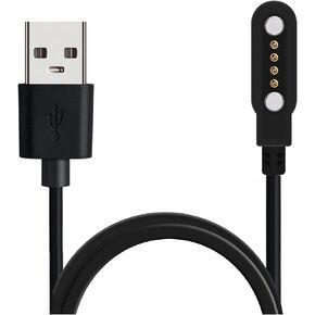 Smart Watch Universal Charger Magnetic 7.62mm, Smartwatch 4 Pin Magnetic Suction Replacement Charger Cable for da fit Smart Watch, Charging Distance of Watch is Compatible 7.5mm-8mm