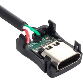 Cablecc 10set DIY 4pin USB 2.0 Type C Female Socket Connector SMT Type with PC Board & Housing & 3.0mm SR